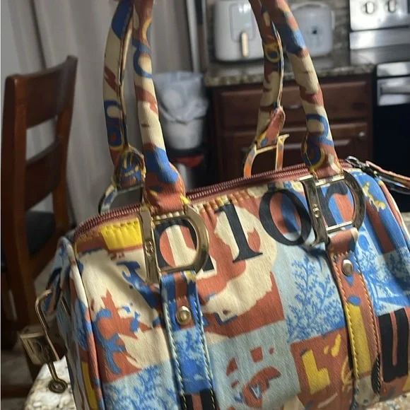 Christian Dior graffiti mini Boston barrel bag  creation of John Galliano 2000 - Picture 2 of 6